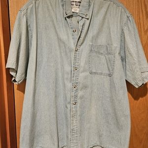 Light denim short sleeve unisex top